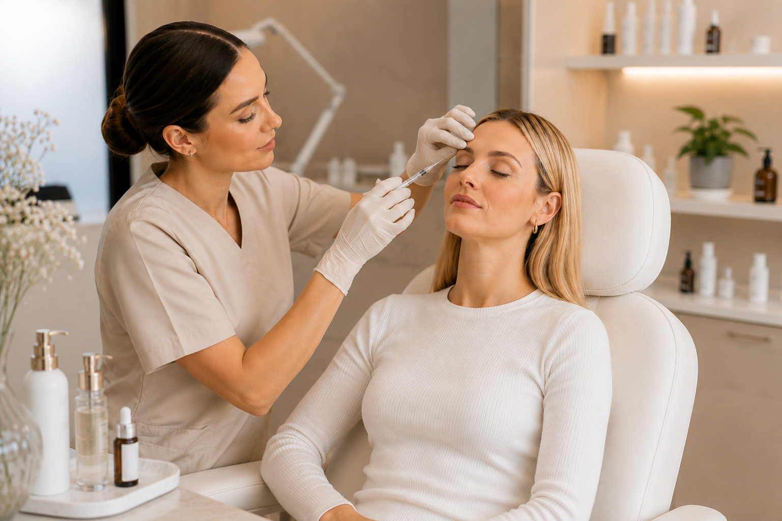 Botox Behandlung an der Stirn bei Beautyrella Berlin