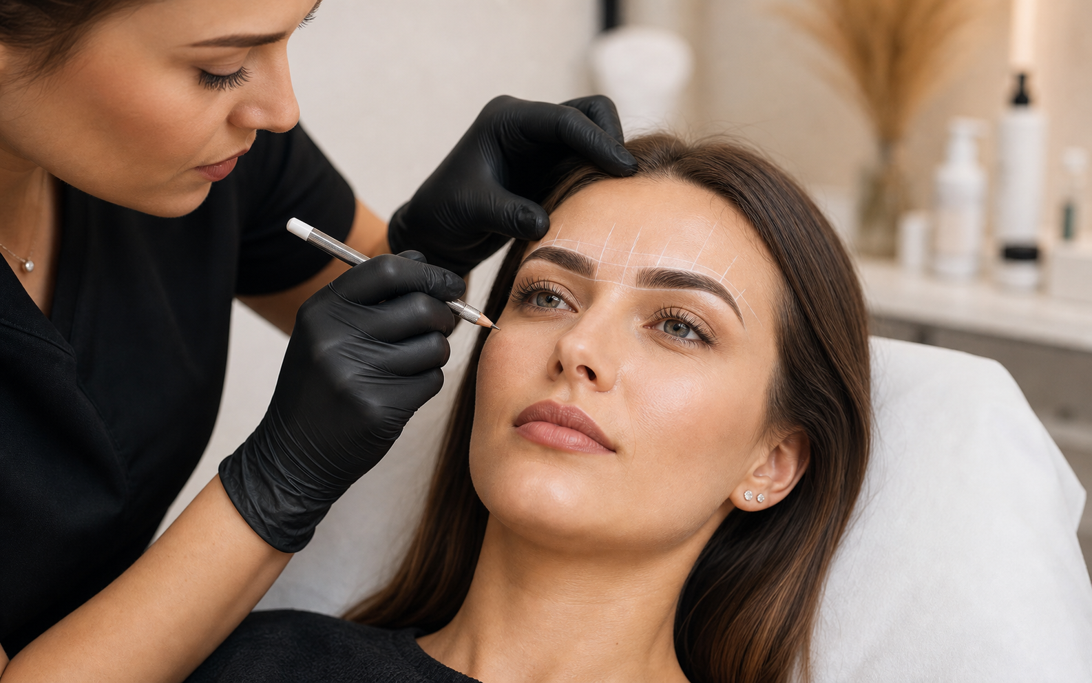 Sorgfältige Permanent Make-up Behandlung und Nachsorge