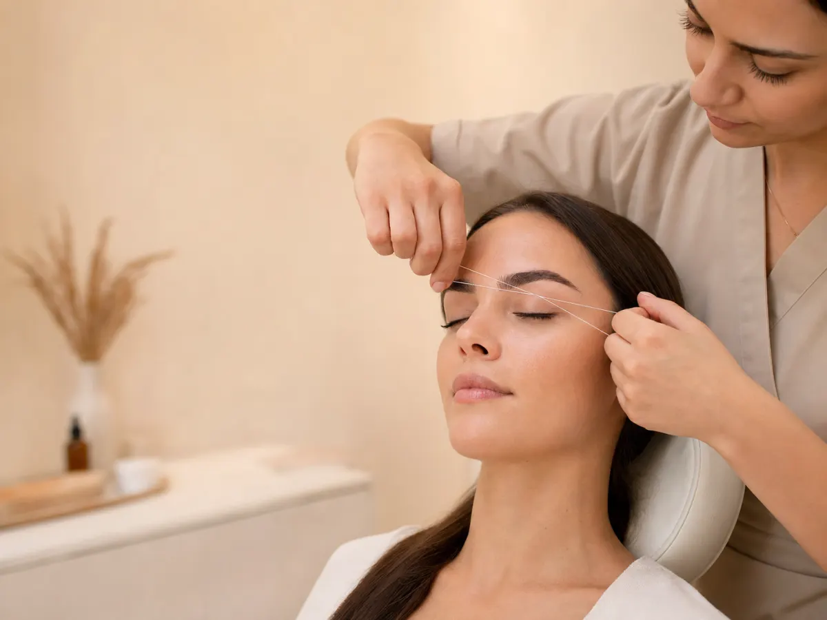 Threading mit Fadentechnik bei Beautyrella Berlin